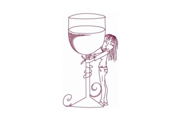 Big Wine Glass Embroidery Review for Apparel Projects