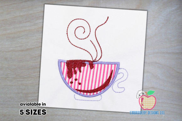 Cup with the Hot Coffee Embroidery Review
