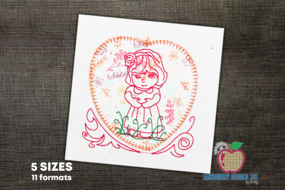 Little Girl in a Heart Embroidery Review