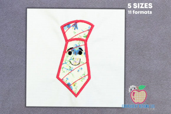Red Color Tie Cartoon Embroidery Review