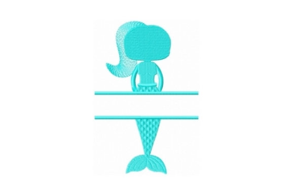 Split Mermaid Mono: A Joyful Embroidery Design for Handmade Gifts