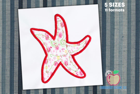 Star Fish with Orange Green Color Embroidery Review